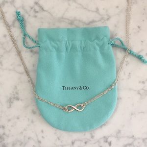 Tiffany infinity pendant double chain